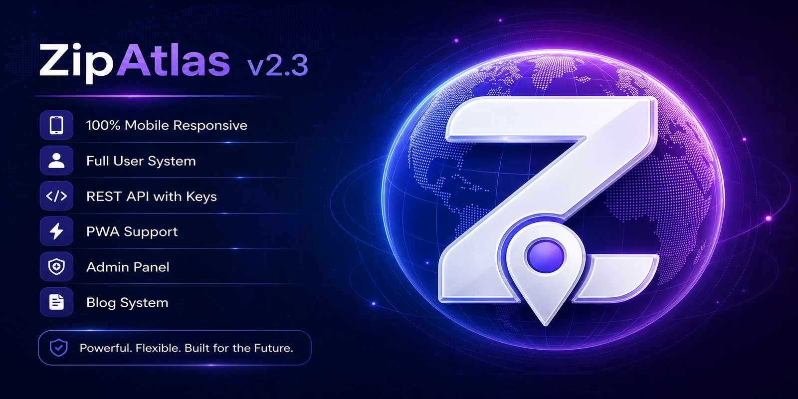 ZipAtlas Premium Postal Code Finder SaaS