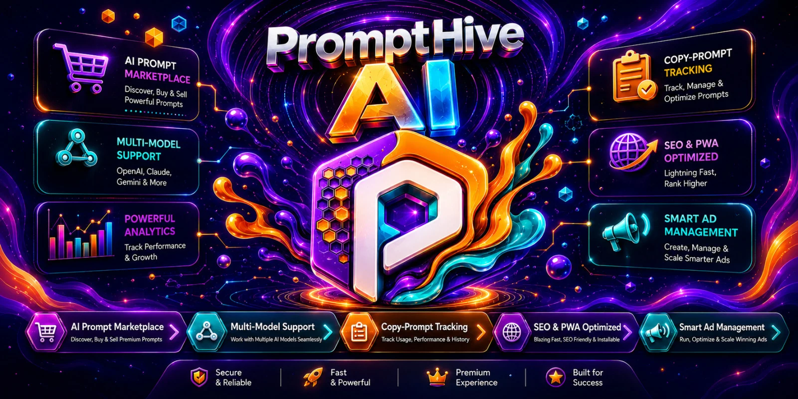 PromptHive AI - AI Prompt Marketplace SaaS CMS